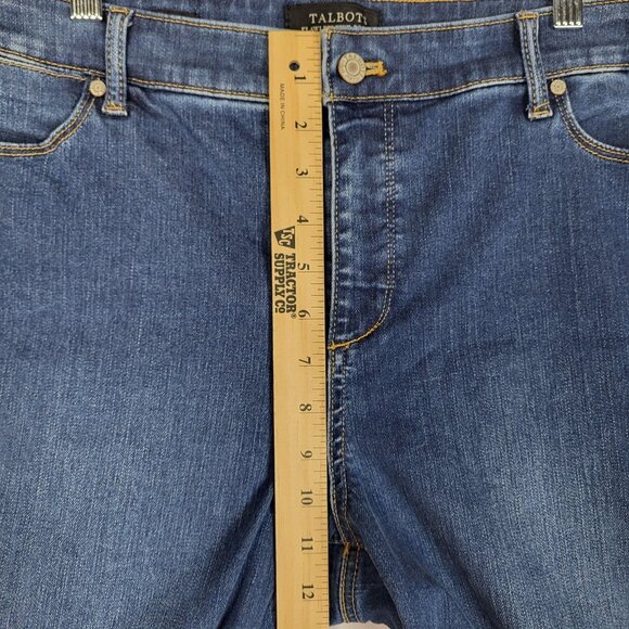 Talbots Flawless Five-Pocket Crop Jeans Women's 16 Medium Wash Stretch Comfort - Picture 8 of 10